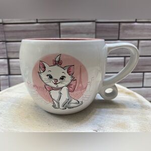 Disney Aristocrats 🩷Marie in Paris Coffee Mug NEW white/pink
